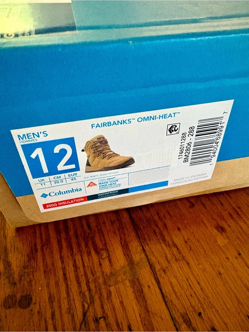Columbia Fairbanks Omni-Heat Men's Tan/Brown Waterproof Boots - Size 12